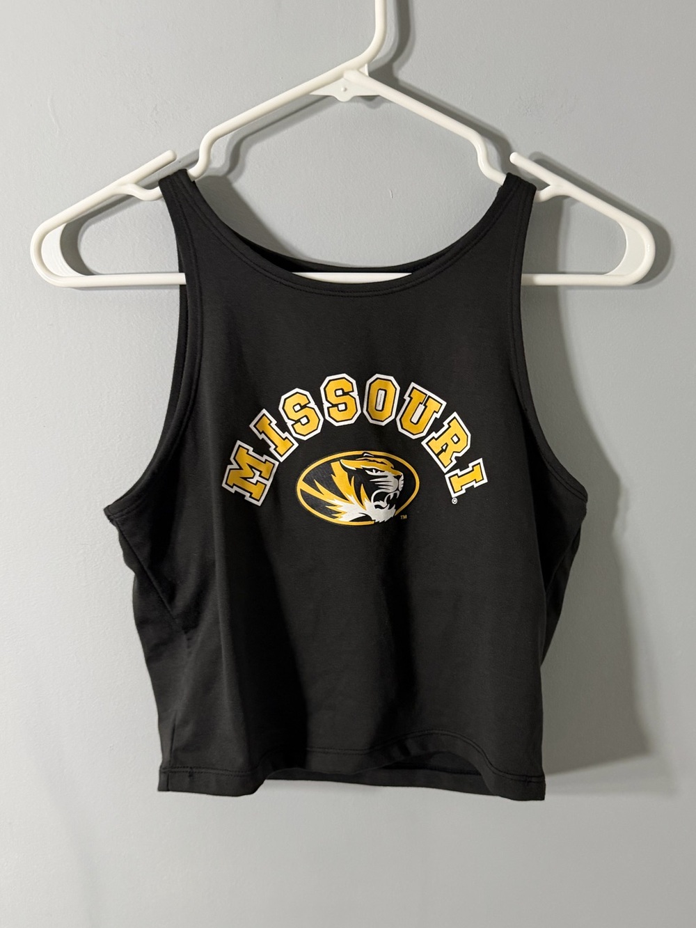 Missouri Tigers Black & Gold Cropped Tank